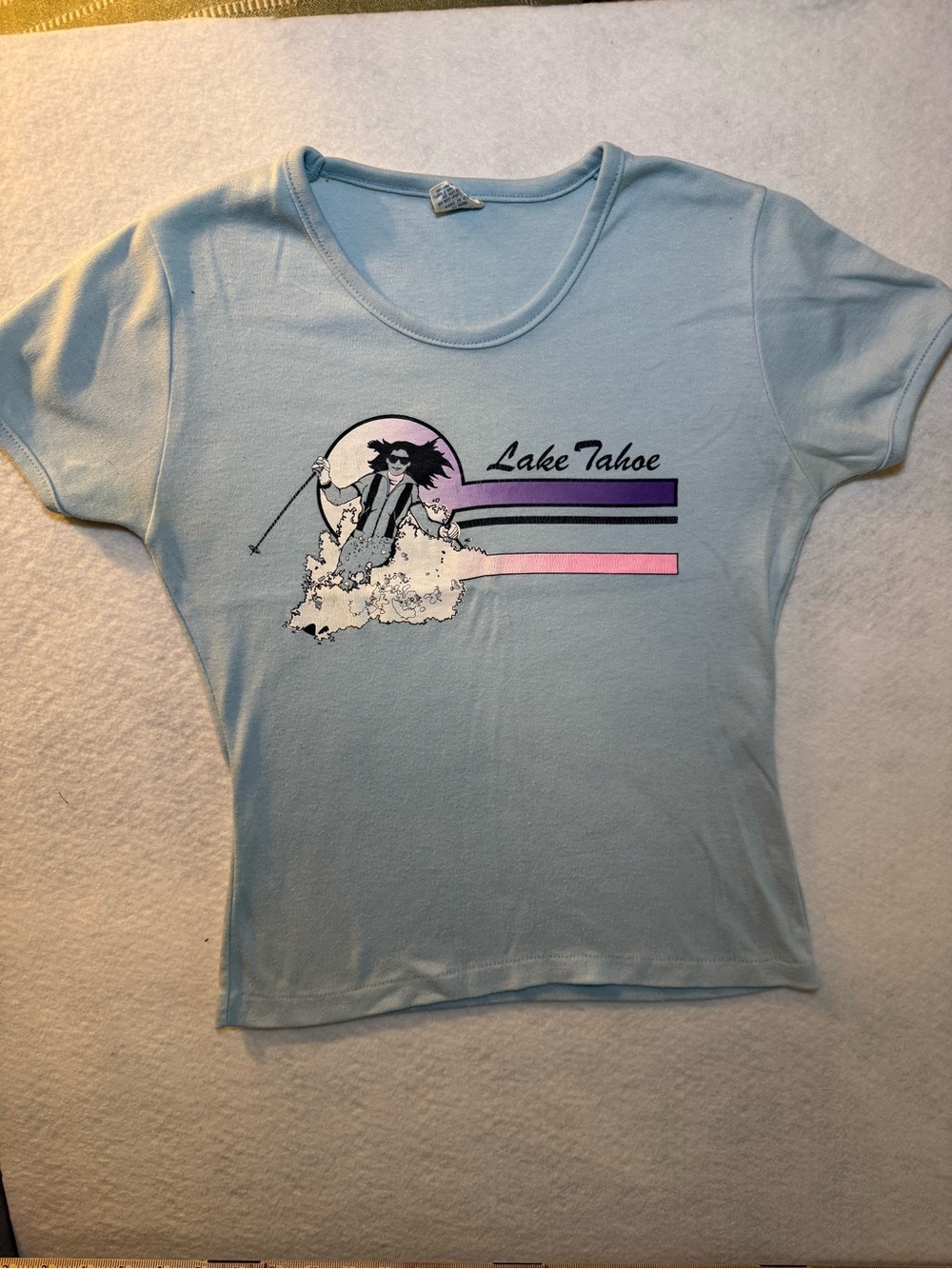 Lake Tahoe Graphic Short Sleeve Tee - Light Blue